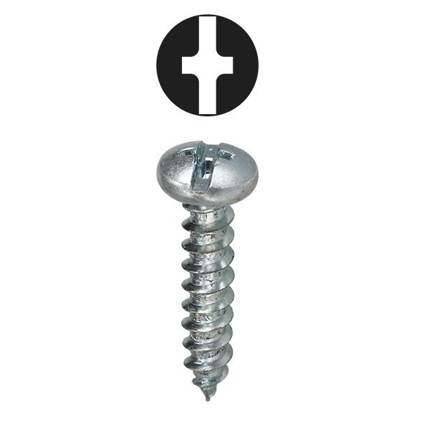 Dottie Sheet Metal Screw Kit, Zinc Plated Finish, Carbon Steel, Pan Head Phillips/Slotted Drive 10PS - main